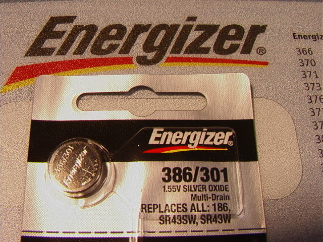 386/301 Energizer Battery
