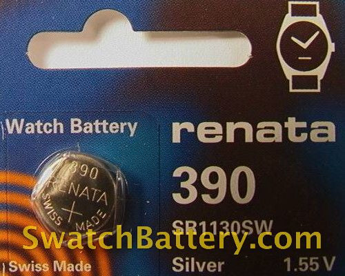 390 Renata Battery for Regular gents Swatches - Scuba - Loomi - Musicall