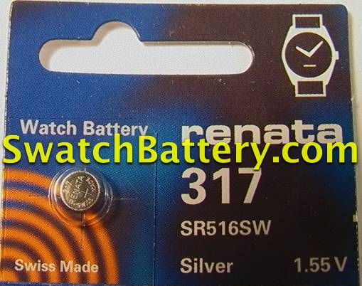 SWATCH+1x RENATA BATTERIE/BATTERY+SWATCH SKIN CLASSIC+317/SR516SW+NEU/NEW 