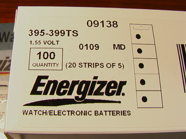 Energizer 395/399   SR927SW  Watch Battery FRESH  